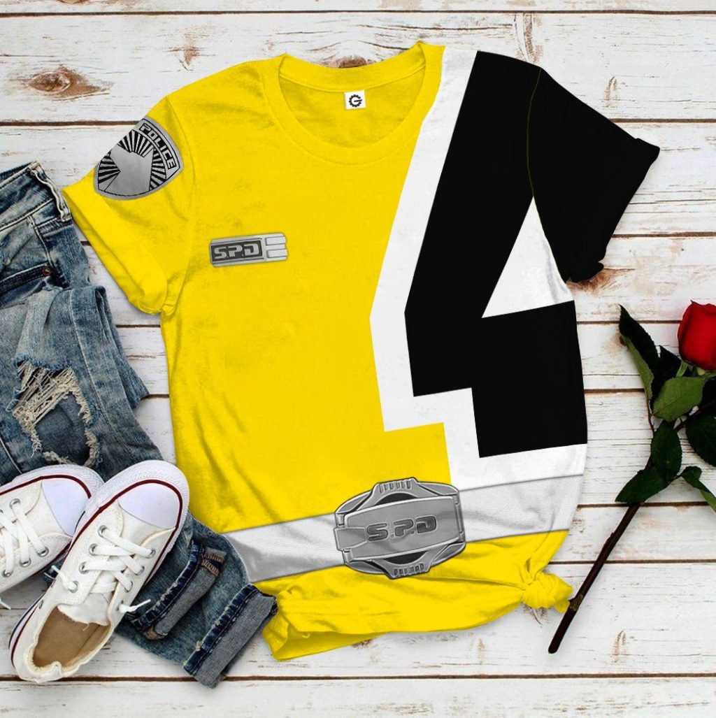 3D Power Rangers S.P.D Yellow  Apparel - Image 8