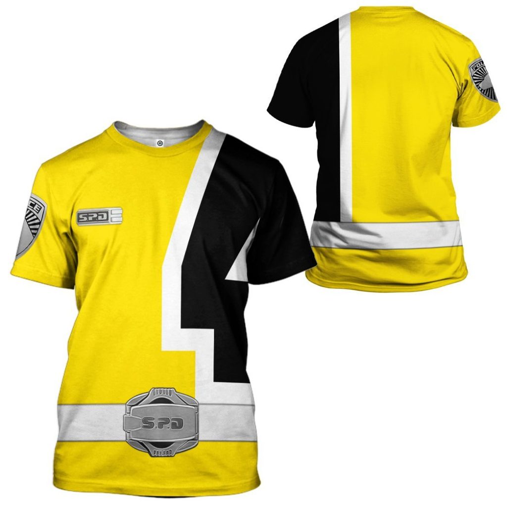 3D Power Rangers S.P.D Yellow  Apparel - Image 3