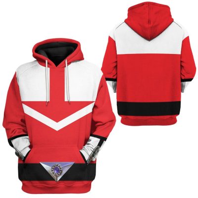 3D Red Power Rangers Time Force  Apparel