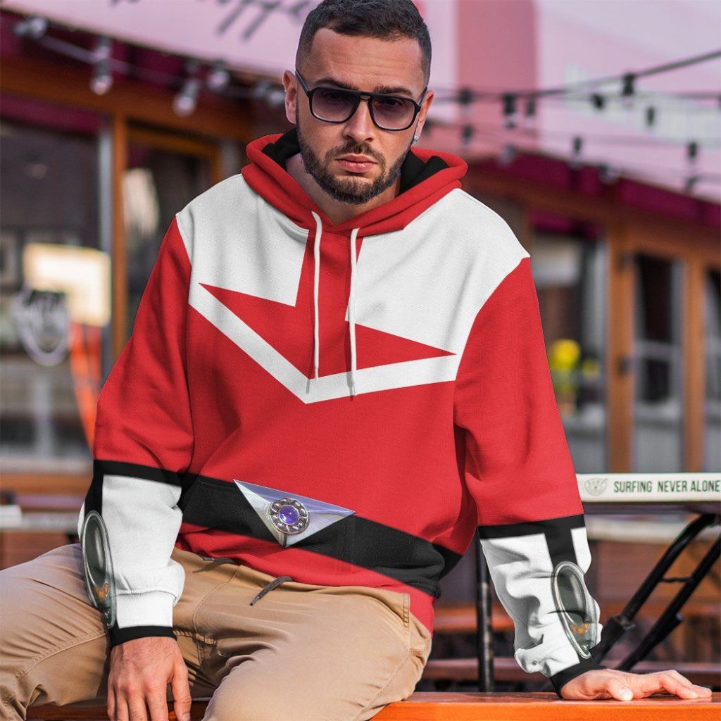 3D Red Power Rangers Time Force  Apparel - Image 8