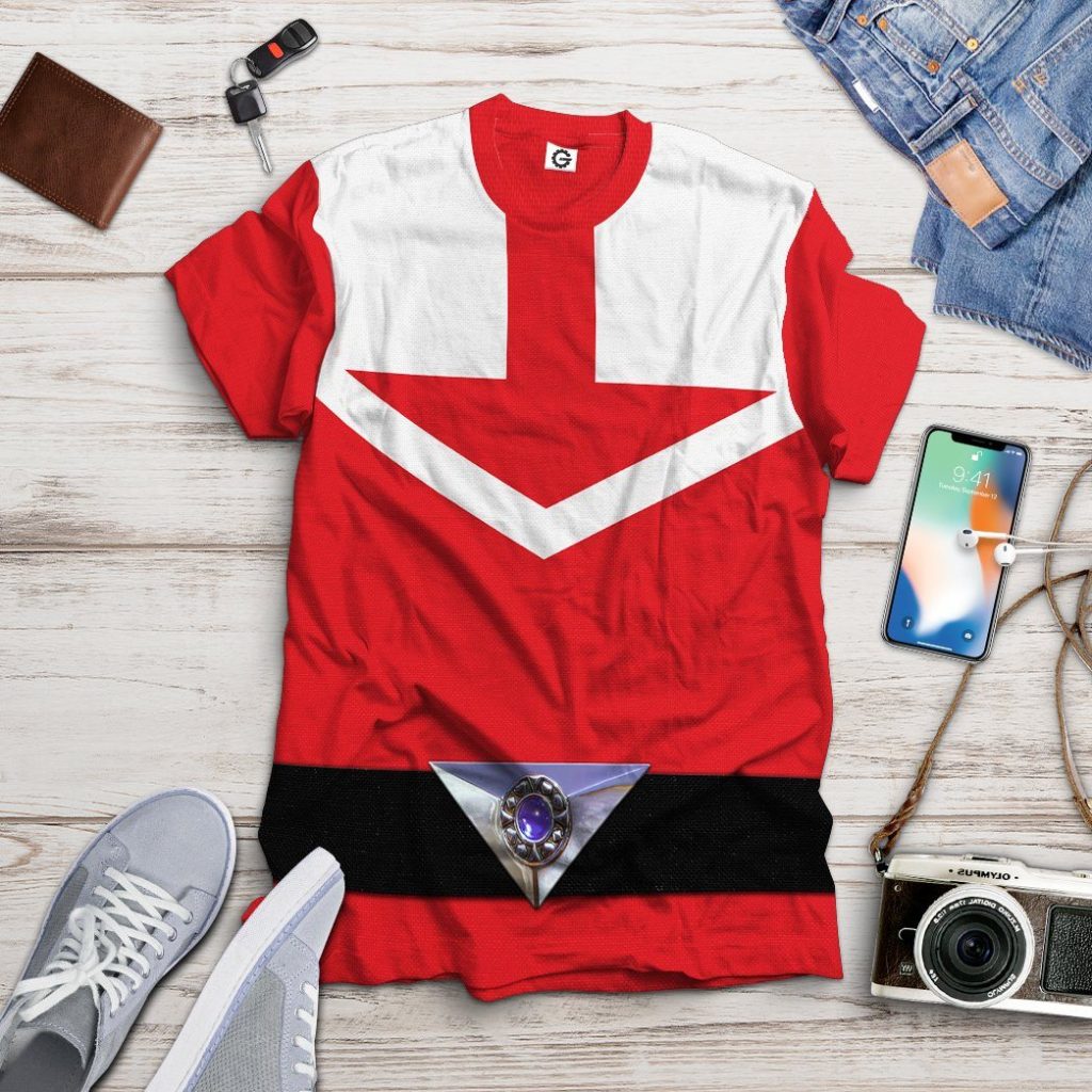 3D Red Power Rangers Time Force  Apparel - Image 10