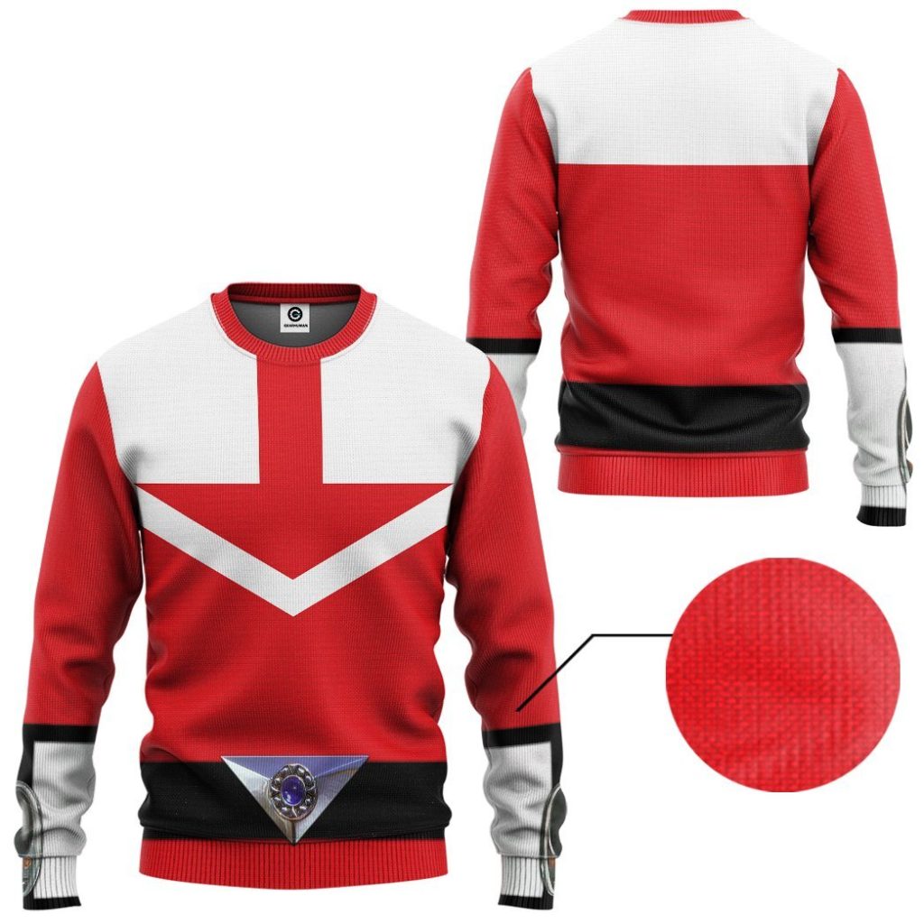 3D Red Power Rangers Time Force  Apparel - Image 2