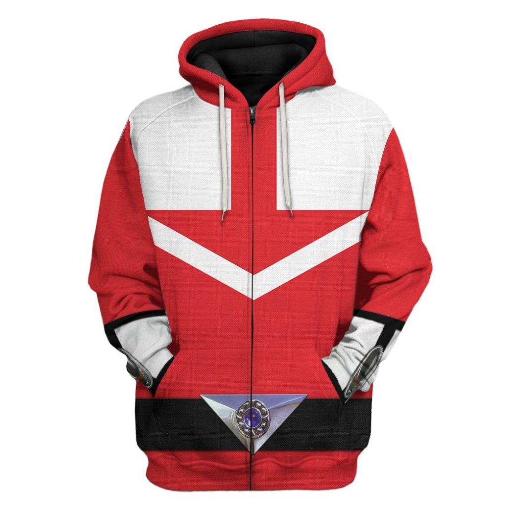 3D Red Power Rangers Time Force  Apparel - Image 7