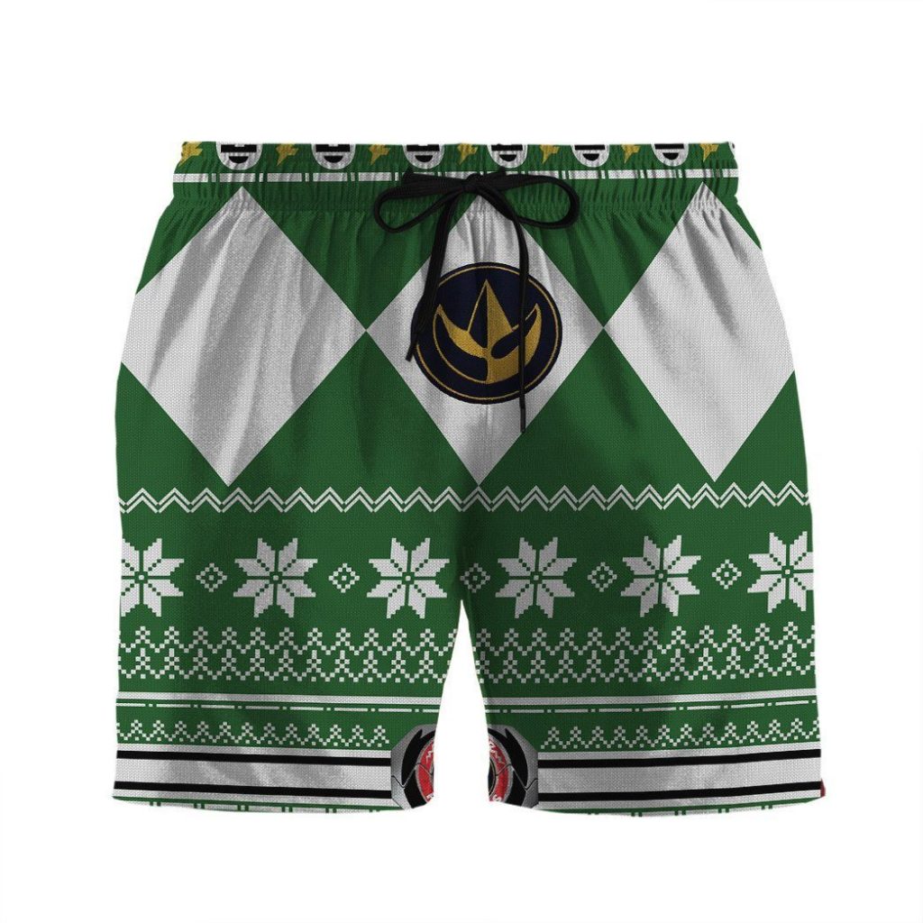 3D Green Power Ranger Hawaii Shorts