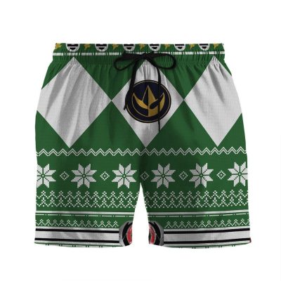 3D Green Power Ranger Hawaii Shorts