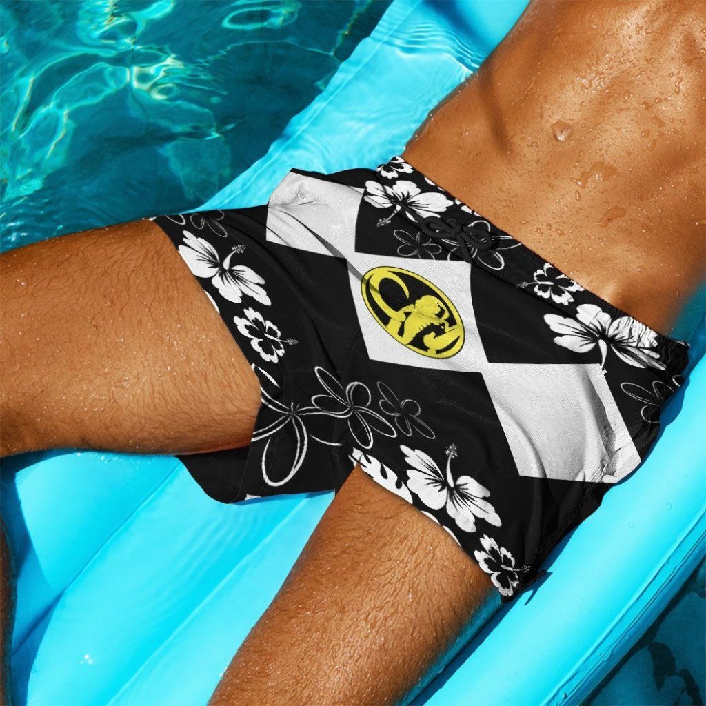 3D Mighty Morphin Power Ranger Black Beach Short - Image 5