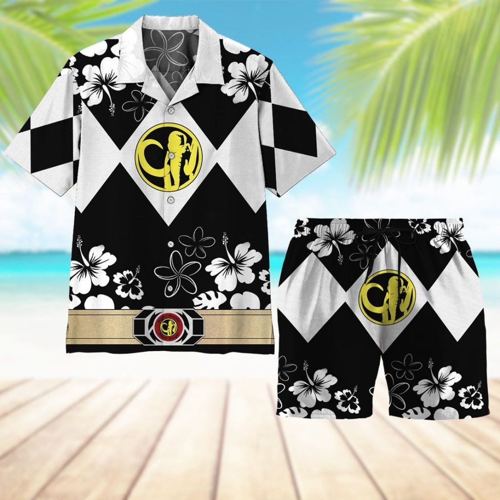 3D Mighty Morphin Power Ranger Black Beach Short - Image 7