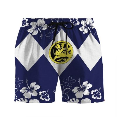 3D Mighty Morphin Power Ranger Blue Beach Short