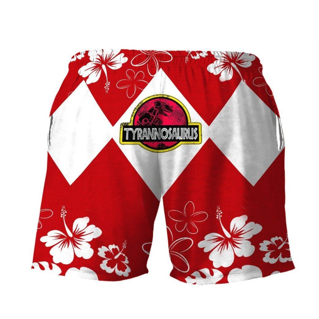 3D Mighty Morphin Power Ranger Red Beach Short - Image 2