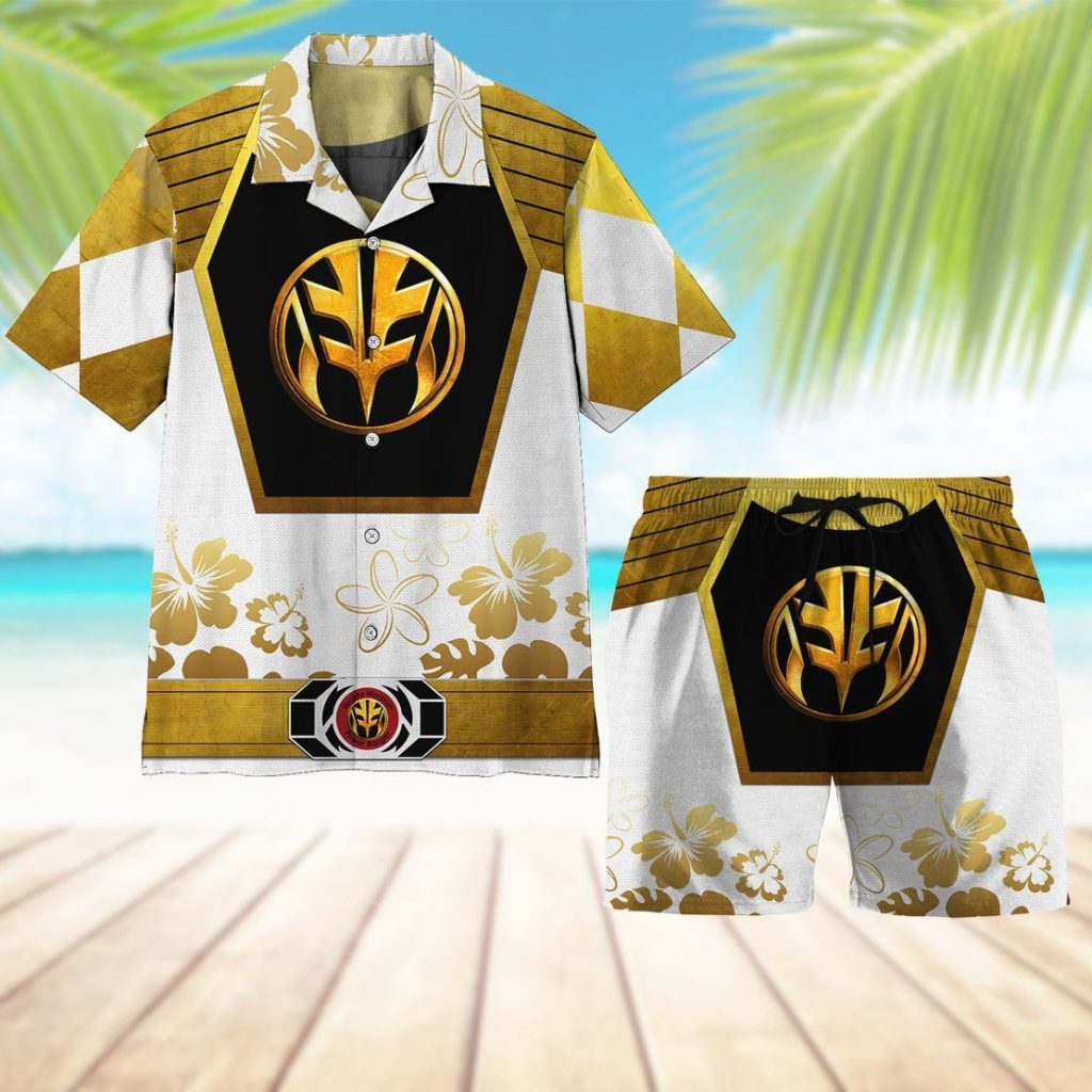 3D Mighty Morphin Power Ranger White HBeach Short - Image 6