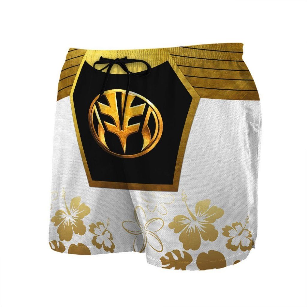 3D Mighty Morphin Power Ranger White HBeach Short - Image 3