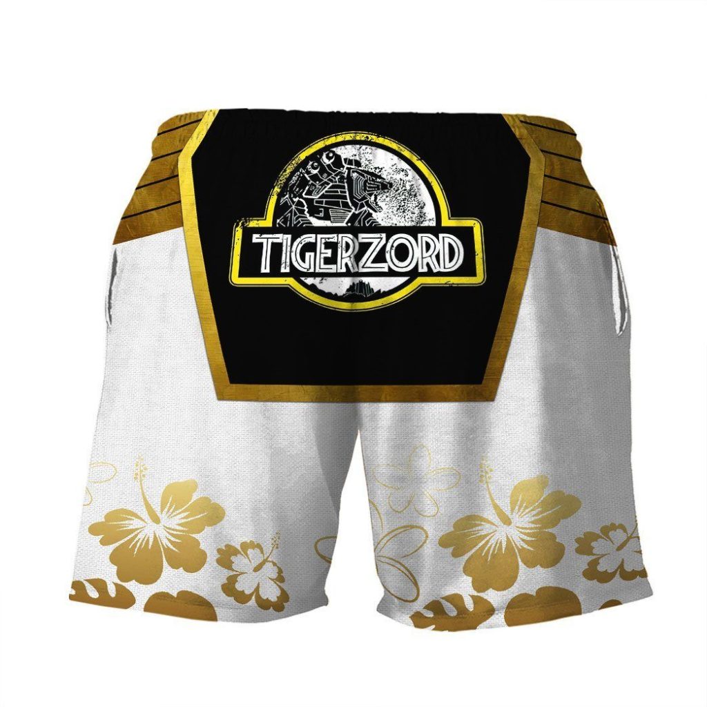 3D Mighty Morphin Power Ranger White HBeach Short - Image 2