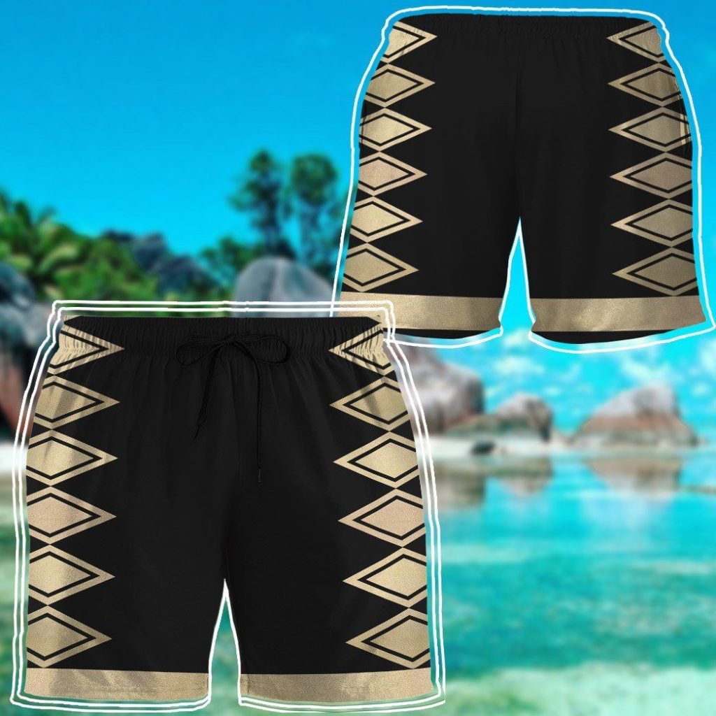 3D Power Ranger Black Dino Thunder Shorts - Image 7