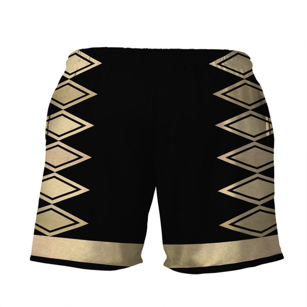 3D Power Ranger Black Dino Thunder Shorts - Image 2