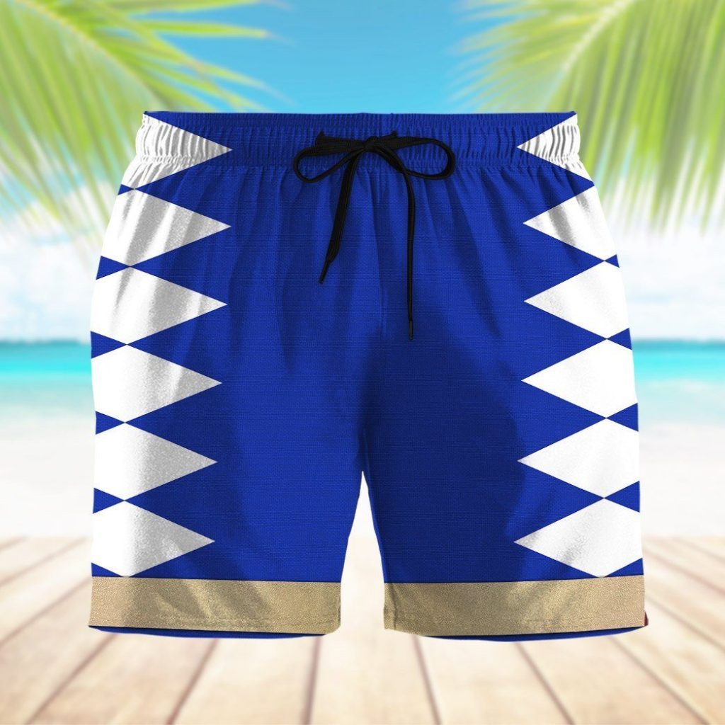 3D Power Ranger Blue Dino Thunder Shorts - Image 6