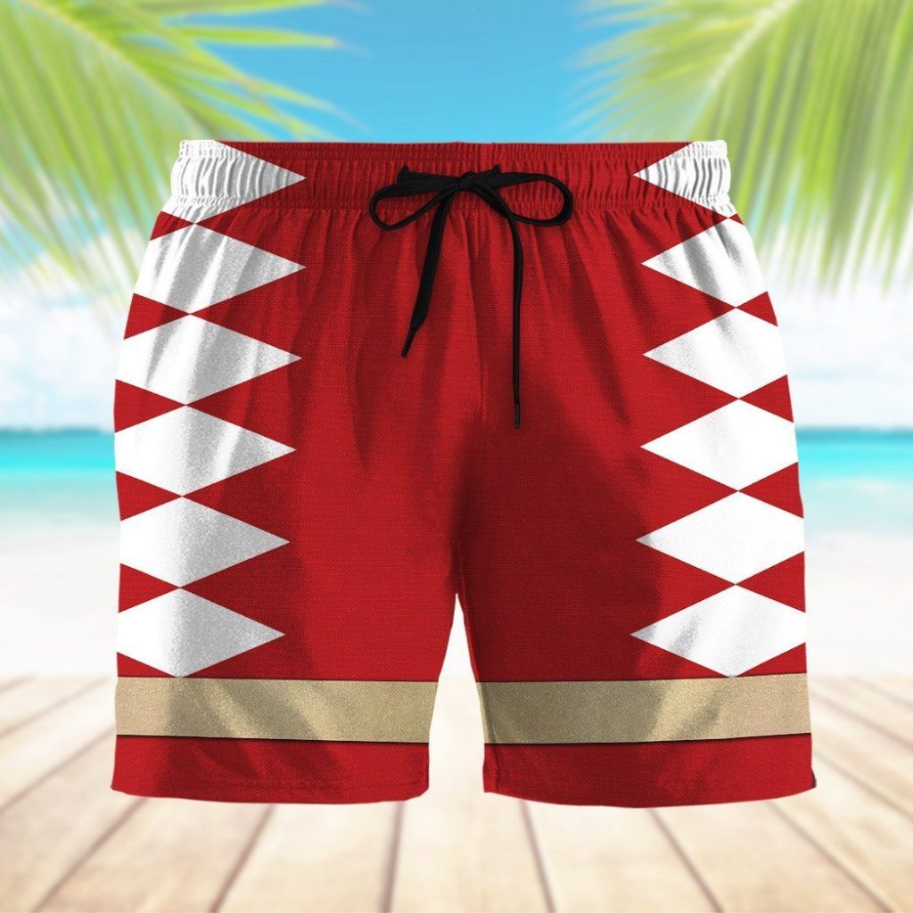 3D Power Ranger Red Dino Thunder Shorts - Image 6