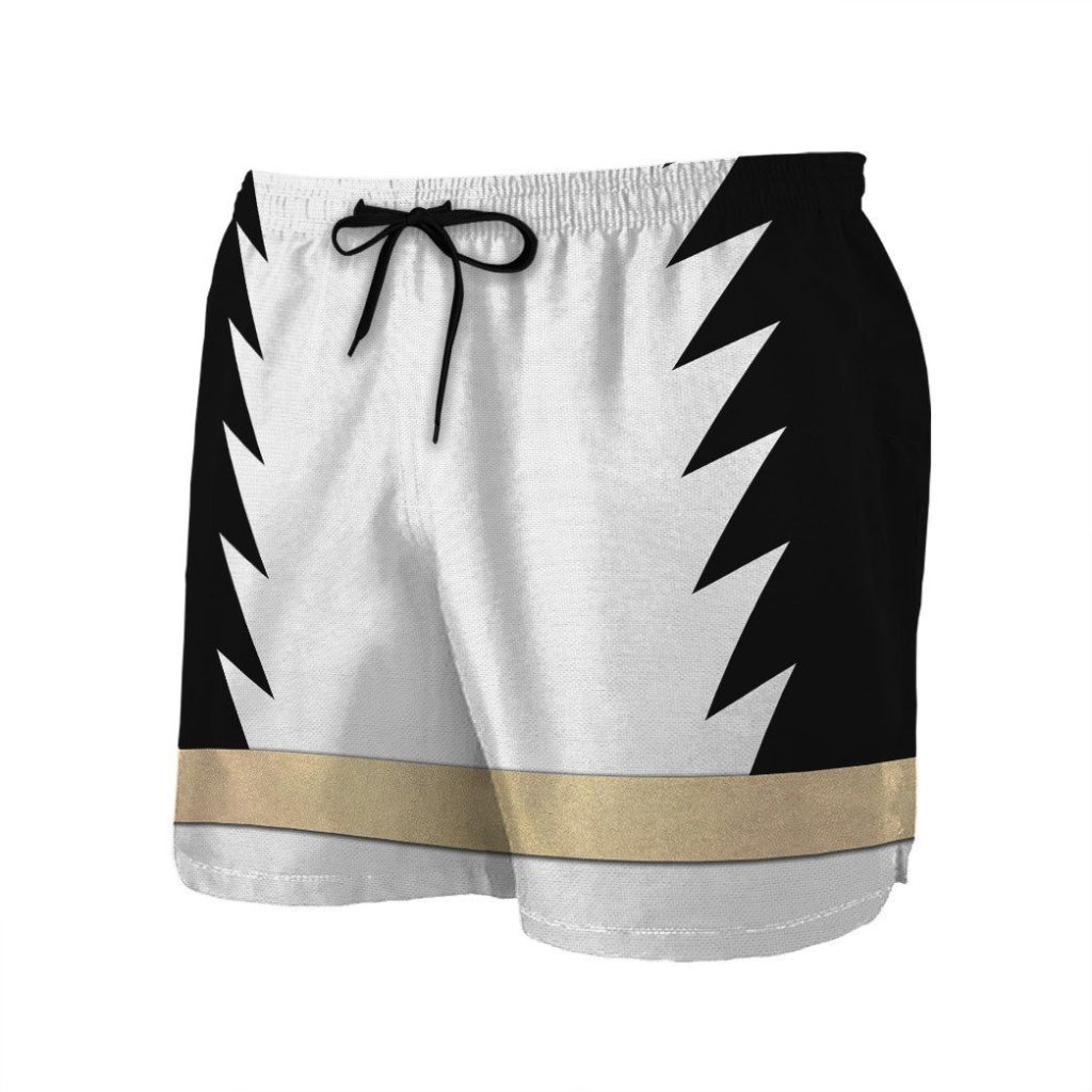3D Power Ranger White Dino Thunder Shorts - Image 3