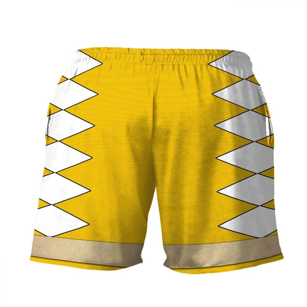 3D Power Ranger Yellow Dino Thunder Shorts - Image 2