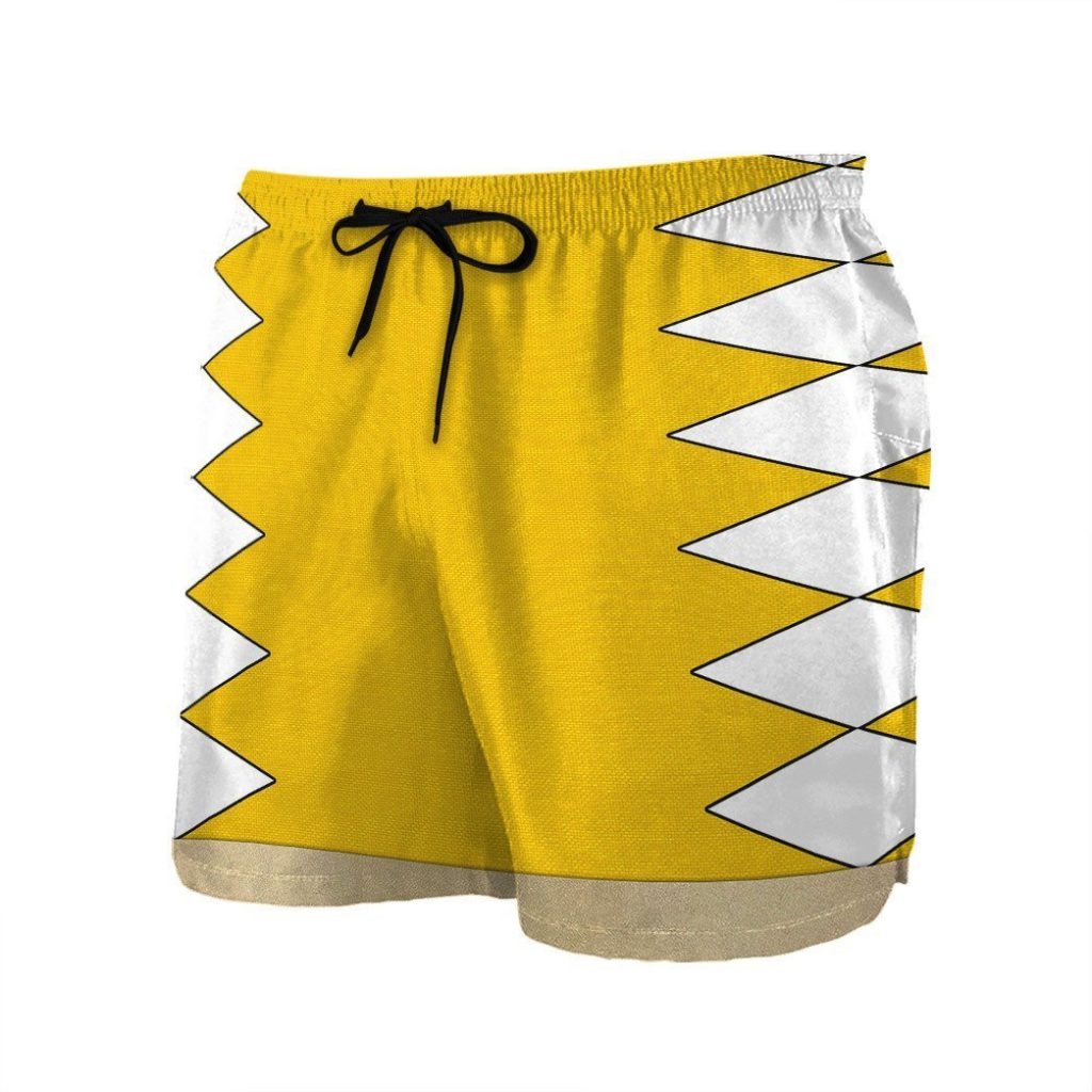 3D Power Ranger Yellow Dino Thunder Shorts - Image 3
