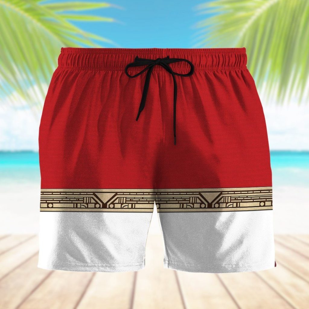 3D Power Ranger Zeo Red Shorts - Image 7