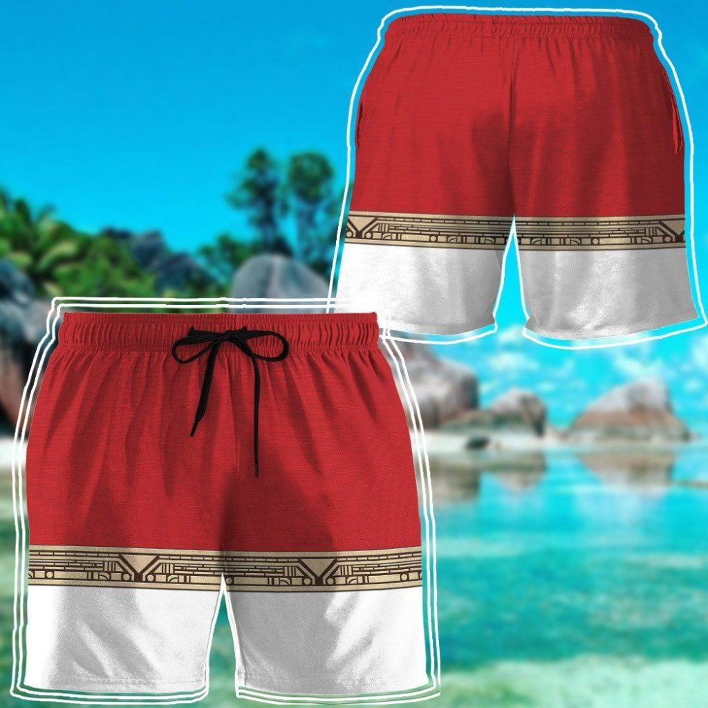 3D Power Ranger Zeo Red Shorts - Image 6
