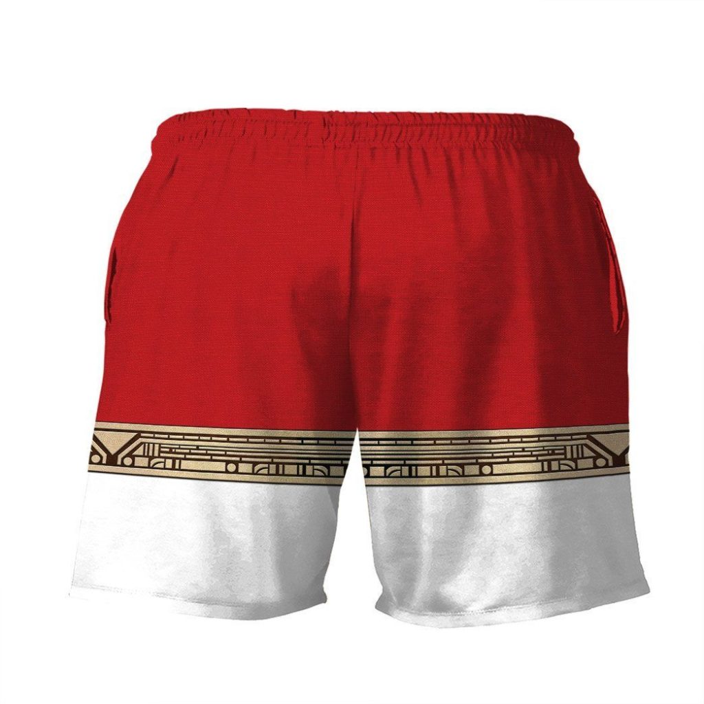 3D Power Ranger Zeo Red Shorts - Image 2