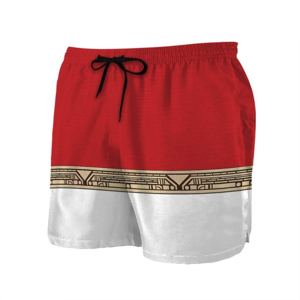 3D Power Ranger Zeo Red Shorts - Image 3