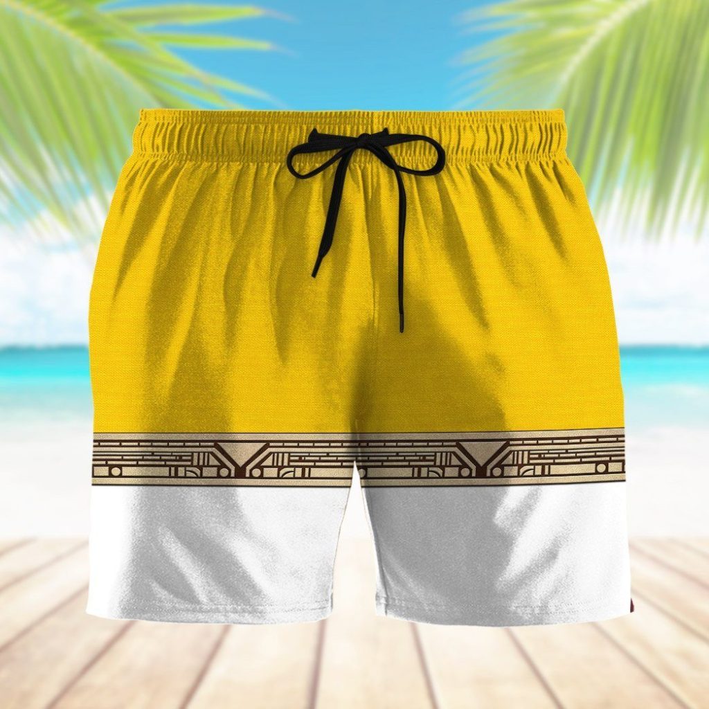 3D Power Ranger Zeo Yellow Shorts - Image 7