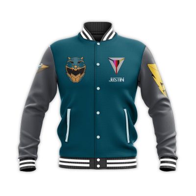 3D Power Rangers Hyperforce Fenrir Custom Name Baseball Jacket
