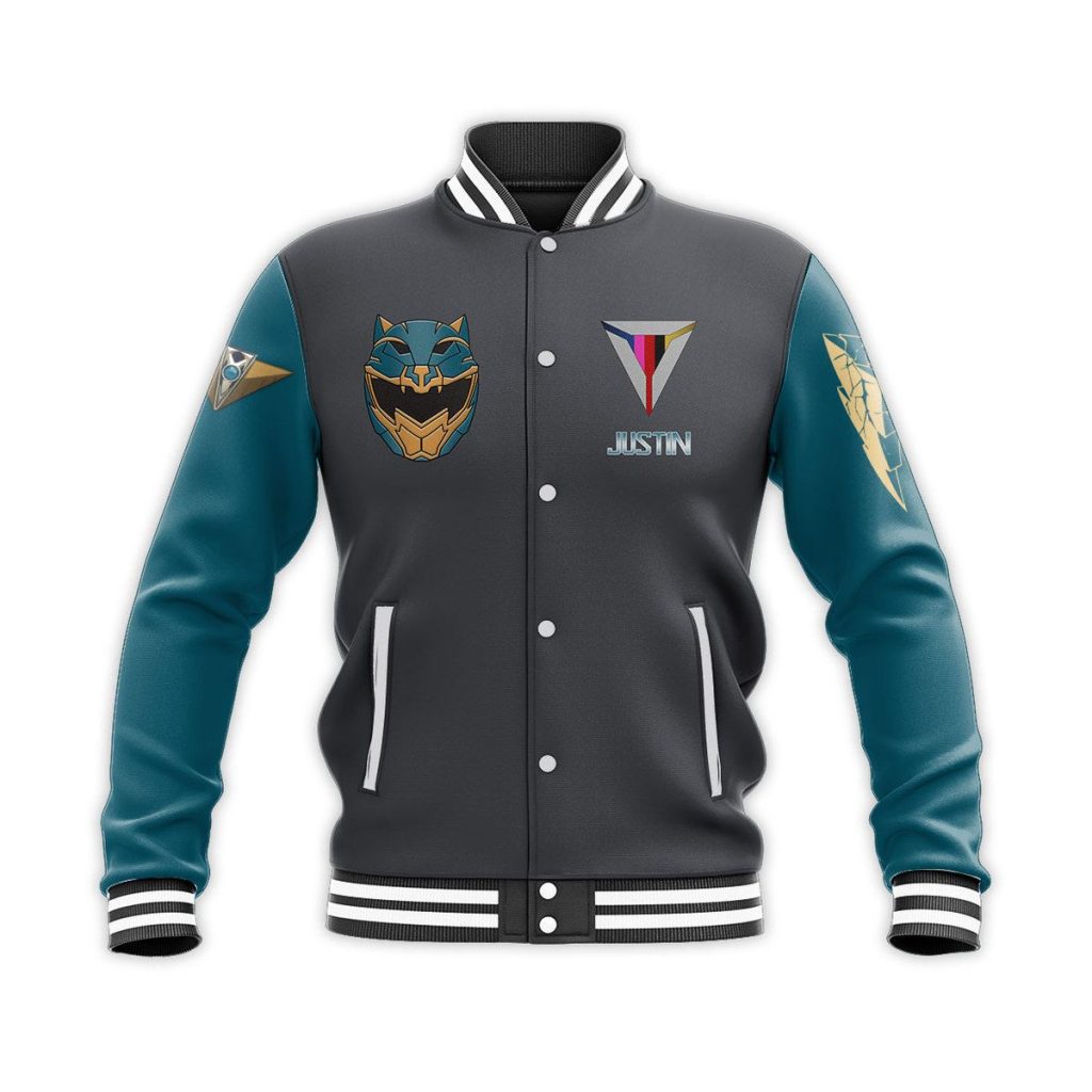 3D Power Rangers Hyperforce Fenrir Custom Name Baseball Jacket