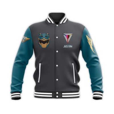 3D Power Rangers Hyperforce Fenrir Custom Name Baseball Jacket