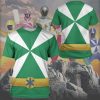 gearhumans 3d power rangers lightspeed rescue green ranger custom tshirt hoodie apparel gw05043 3d apparel 329487 - Power Rangers Store