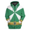 gearhumans 3d power rangers lightspeed rescue green ranger custom tshirt hoodie apparel gw05043 3d apparel zip hoodie s 219123 - Power Rangers Store