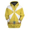 gearhumans 3d power rangers lightspeed rescue yellow ranger custom tshirt hoodie apparel gw05045 3d apparel zip hoodie s 415525 - Power Rangers Store