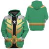 gearhumans 3d power rangers megaforce green ranger custom tshirt hoodie apparel gw05043 3d apparel 845791 - Power Rangers Store