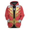 gearhumans 3d power rangers megaforce red ranger custom tshirt hoodie apparel gw05045 3d apparel hoodie s 870032 - Power Rangers Store