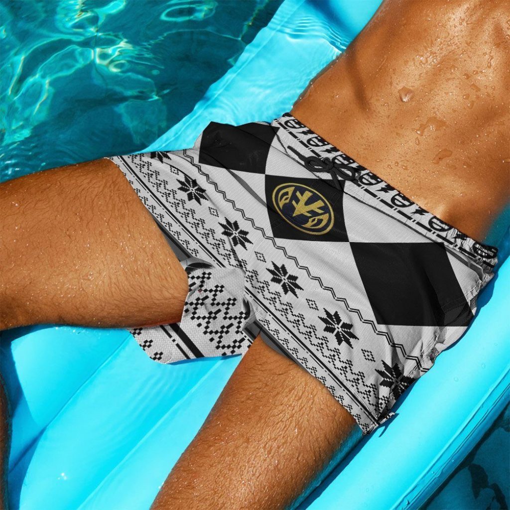 3D White Power Ranger Hawaii Shorts - Image 3