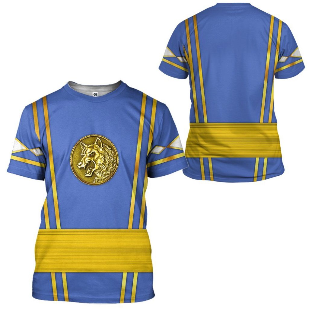 3D Blue Ninja Mighty Morphin Power Rangers  Apparel - Image 7