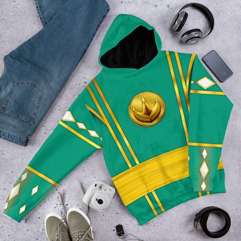 3D Green Ninja Mighty Morphin Power Rangers  Apparel - Image 10