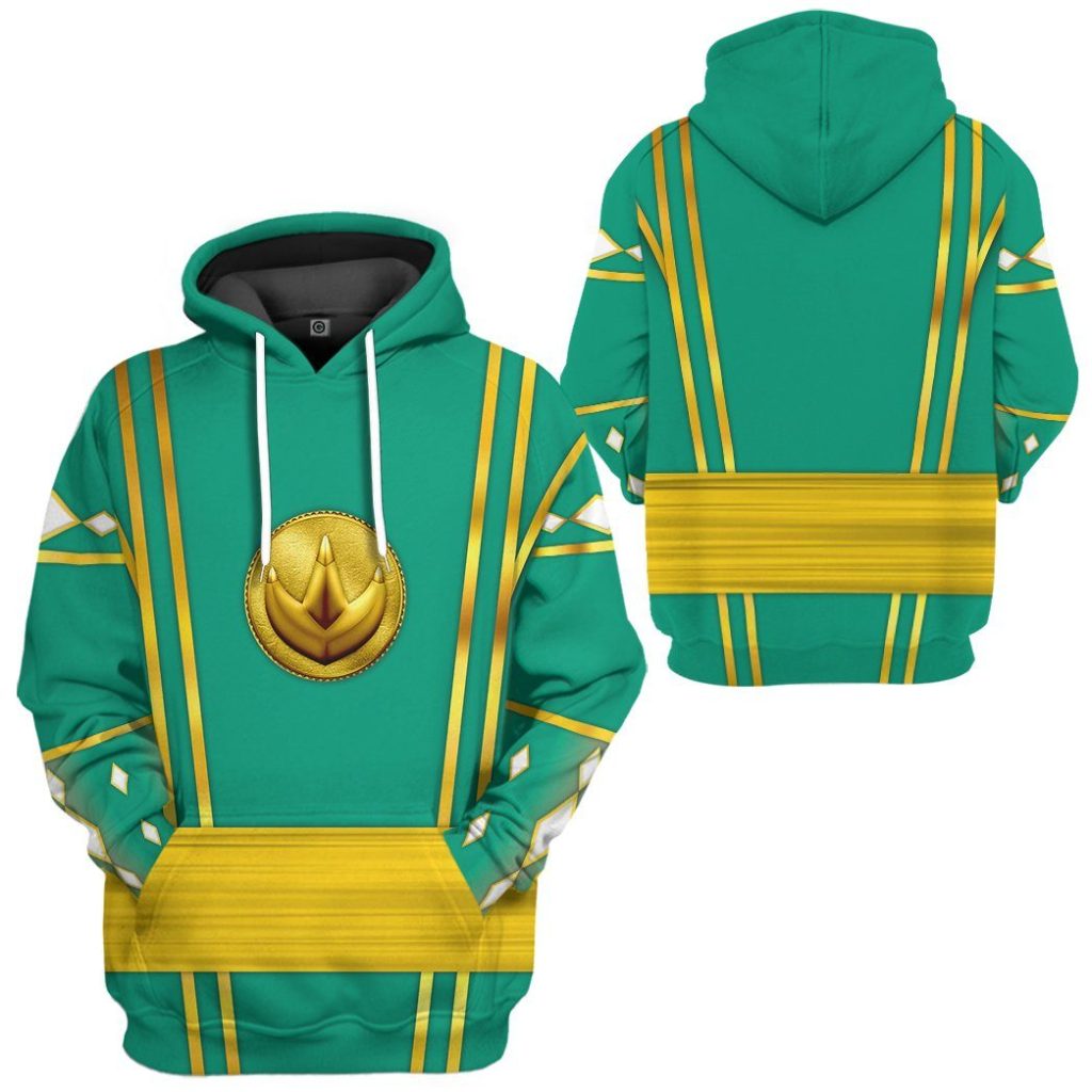 3D Green Ninja Mighty Morphin Power Rangers  Apparel - Image 5