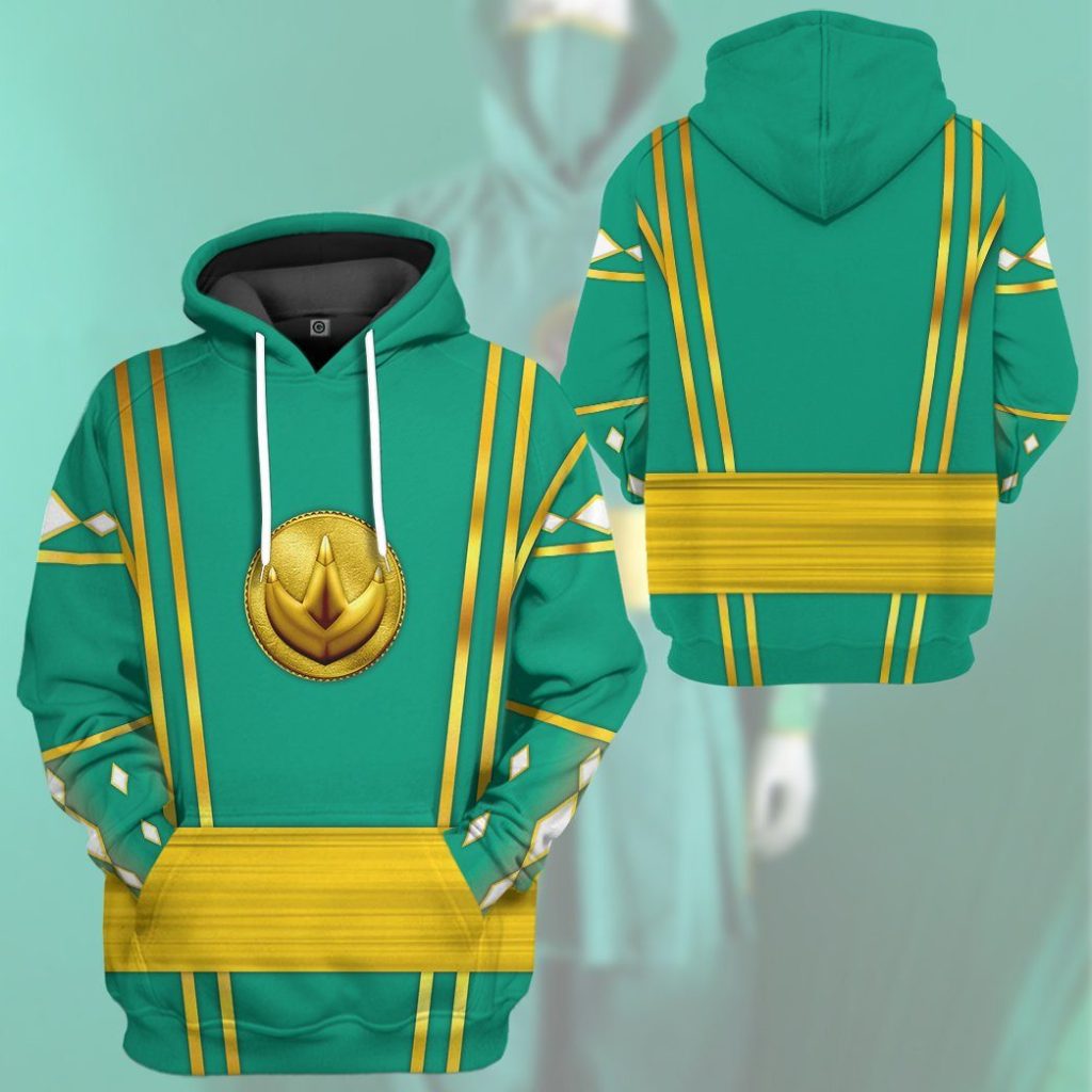 3D Green Ninja Mighty Morphin Power Rangers  Apparel - Image 13