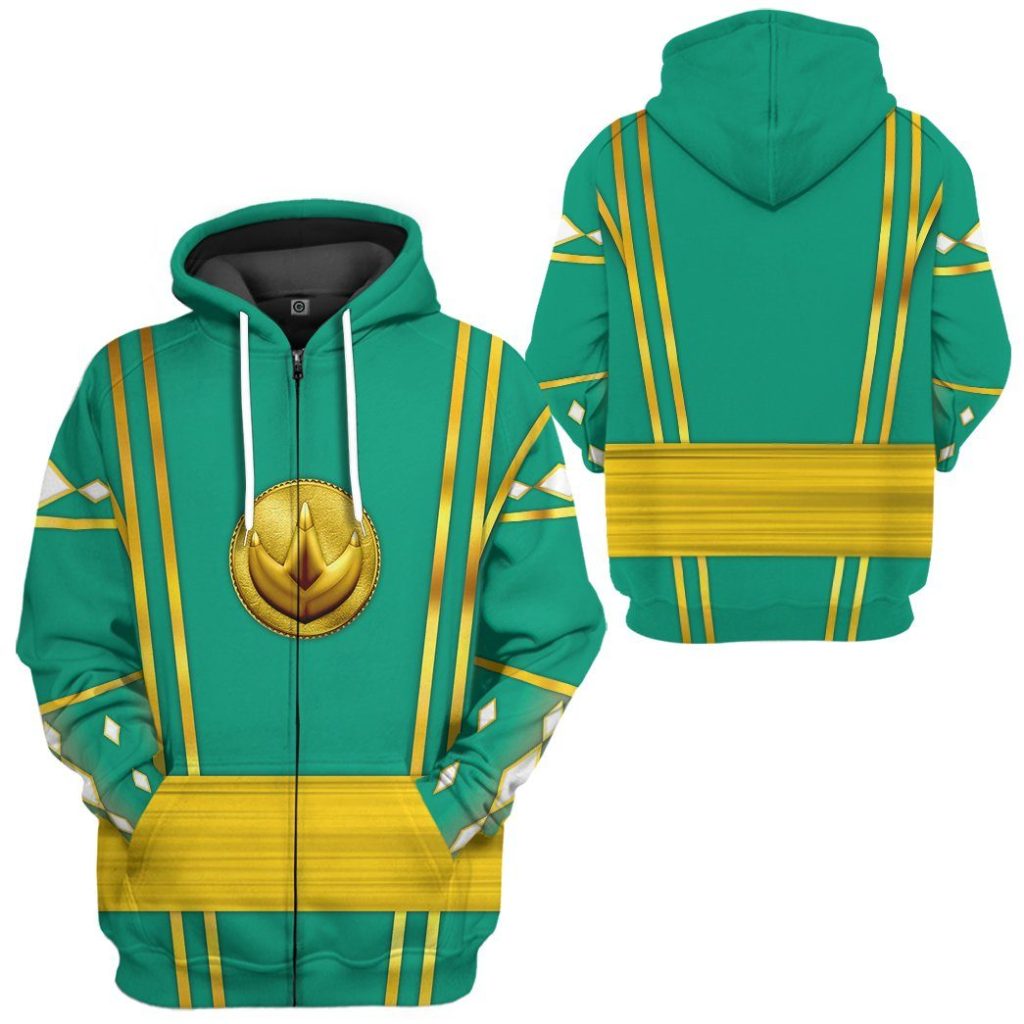 3D Green Ninja Mighty Morphin Power Rangers  Apparel - Image 8