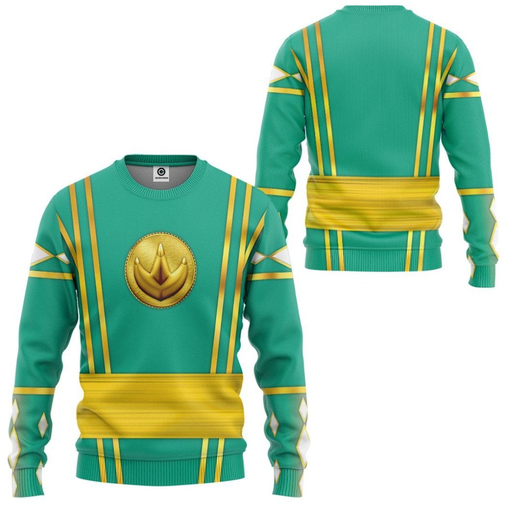3D Green Ninja Mighty Morphin Power Rangers  Apparel - Image 6