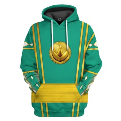 3D Green Ninja Mighty Morphin Power Rangers  Apparel