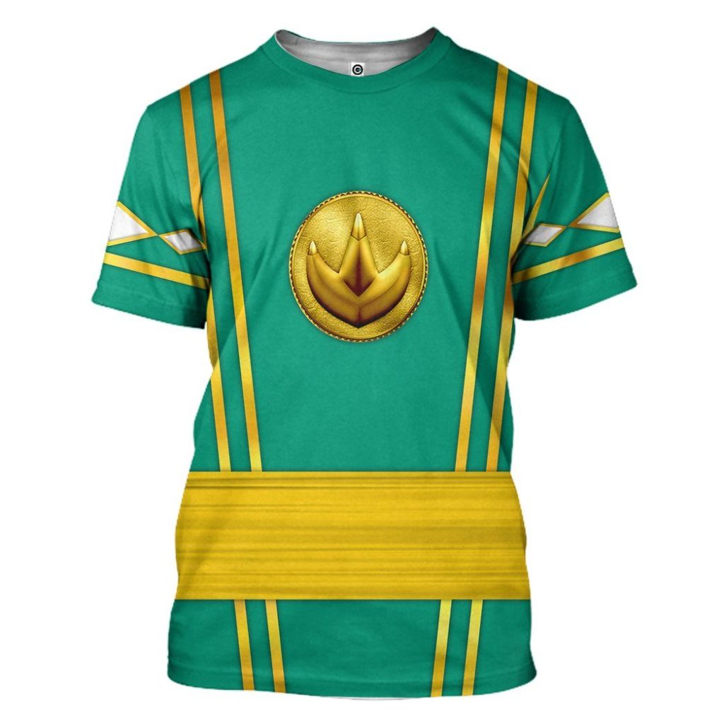 3D Green Ninja Mighty Morphin Power Rangers  Apparel - Image 3
