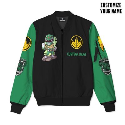 3D Mighty Morphin Power Ranger Green Custom Name Bomber