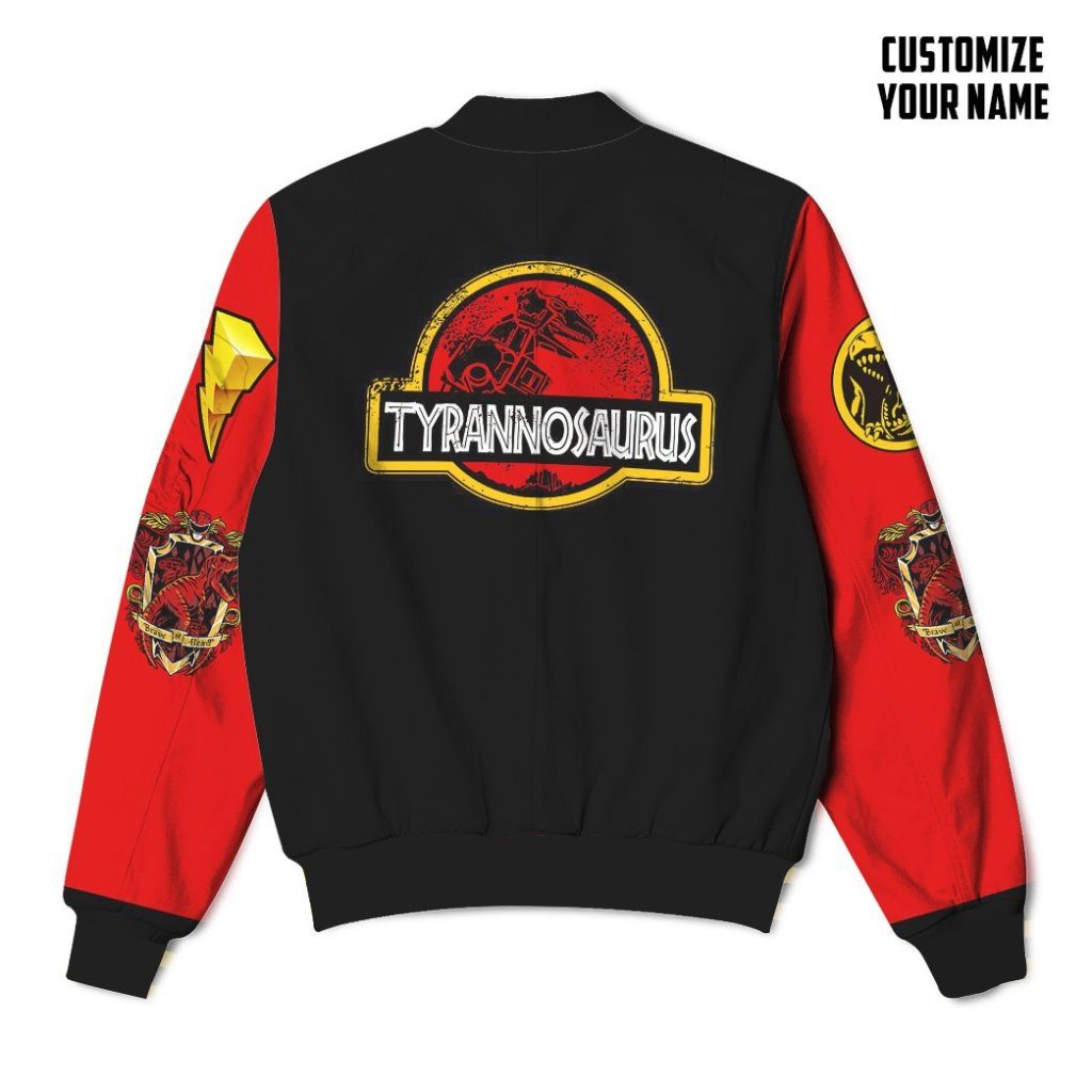 3D Mighty Morphin Power Ranger Red Custom Name Bomber - Image 2