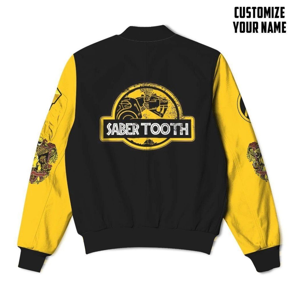 3D Mighty Morphin Power Ranger Yellow Custom Name Bomber - Image 2