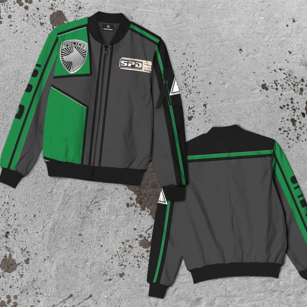 3D Power Rangers SPD Green Uniform Bomber - Image 3