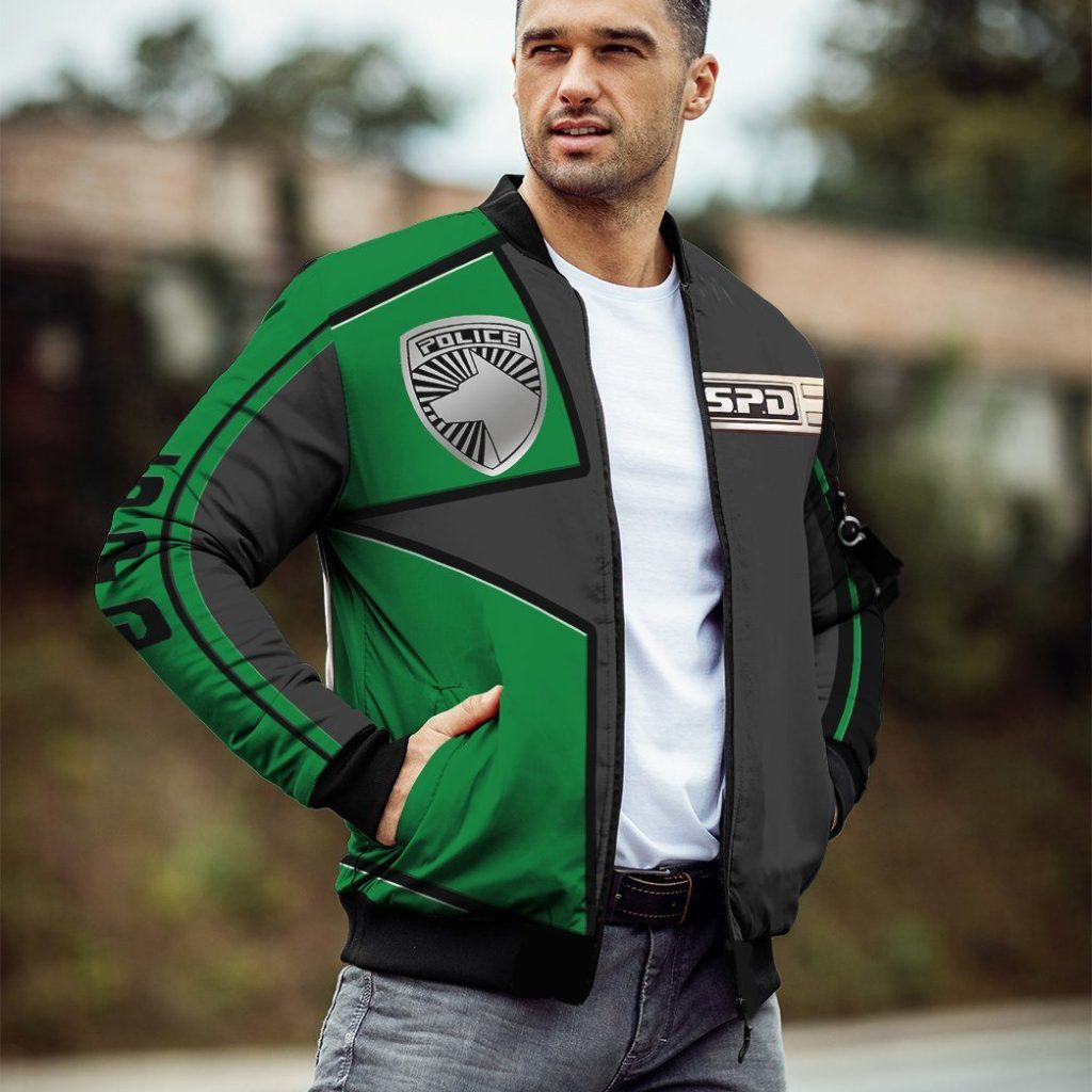 3D Power Rangers SPD Green Uniform Bomber - Image 4